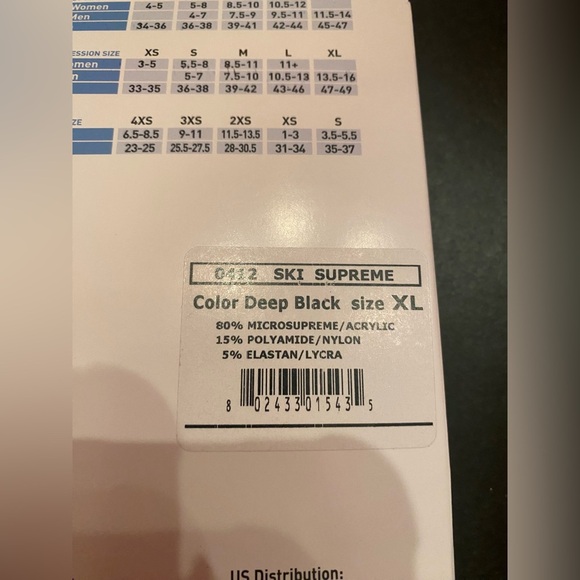 EUROSOCK Ski Supreme Men’s Lightweight Over the Calf Socks Size XL - Picture 7 of 10